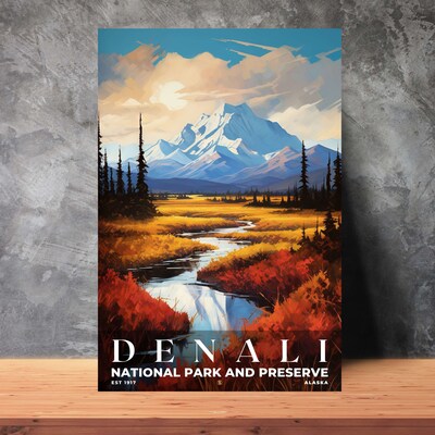 Denali National Park and Preserve Poster, Travel Art, Office Poster, Home Decor | S6 - image3